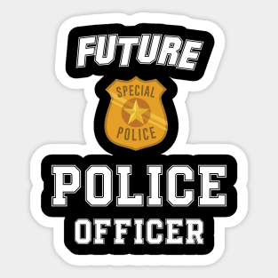 Kids Future Police Officer Fun Novelty Sticker